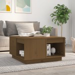 vidaXL Măsuță de cafea, maro miere, 60x61x32,5 cm, lemn masiv de pin vidaXL Măsuță de cafea, maro miere, 60x61x32,5 cm, lemn masiv de pin