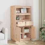 vidaXL Dulap înalt, 60x40x116,5 cm, lemn masiv de pin vidaXL Dulap înalt, 60x40x116,5 cm, lemn masiv de pin