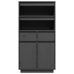 vidaXL Dulap înalt, gri, 60x40x116,5 cm, lemn masiv de pin