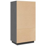 vidaXL Dulap înalt, gri, 60x40x116,5 cm, lemn masiv de pin