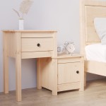 vidaXL Noptieră, 79,5x38x65,5 cm, lemn masiv de pin
