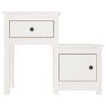 vidaXL Noptiere, 2 buc., alb, 79,5x38x65,5 cm, lemn masiv de pin vidaXL Noptiere, 2 buc., alb, 79,5x38x65,5 cm, lemn masiv de pin