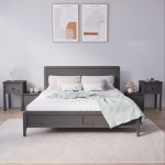 vidaXL Noptiere, 2 buc., gri, 79,5x38x65,5 cm, lemn masiv de pin vidaXL Noptiere, 2 buc., gri, 79,5x38x65,5 cm, lemn masiv de pin