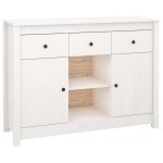 vidaXL Servantă, alb, 100x35x74,5 cm, lemn masiv de pin