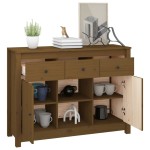 vidaXL Servantă, maro miere, 100x35x74,5 cm, lemn masiv de pin vidaXL Servantă, maro miere, 100x35x74,5 cm, lemn masiv de pin