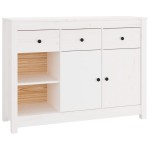 vidaXL Servantă, alb, 100x35x74 cm, lemn masiv de pin vidaXL Servantă, alb, 100x35x74 cm, lemn masiv de pin