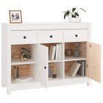 vidaXL Servantă, alb, 100x35x74 cm, lemn masiv de pin vidaXL Servantă, alb, 100x35x74 cm, lemn masiv de pin