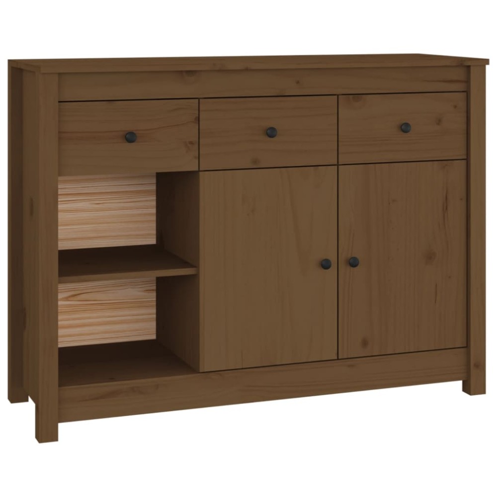 vidaXL Servantă, maro miere, 100x35x74 cm, lemn masiv de pin