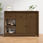 vidaXL Servantă, maro miere, 100x35x74 cm, lemn masiv de pin vidaXL Servantă, maro miere, 100x35x74 cm, lemn masiv de pin
