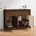 vidaXL Servantă, maro miere, 100x35x74 cm, lemn masiv de pin vidaXL Servantă, maro miere, 100x35x74 cm, lemn masiv de pin