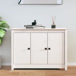 vidaXL Servantă, alb, 100x35x74 cm, lemn masiv de pin vidaXL Servantă, alb, 100x35x74 cm, lemn masiv de pin