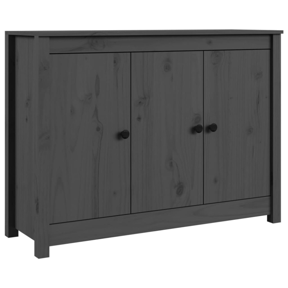 vidaXL Servantă, gri, 100x35x74 cm, lemn masiv de pin