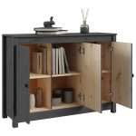 vidaXL Servantă, gri, 100x35x74 cm, lemn masiv de pin vidaXL Servantă, gri, 100x35x74 cm, lemn masiv de pin