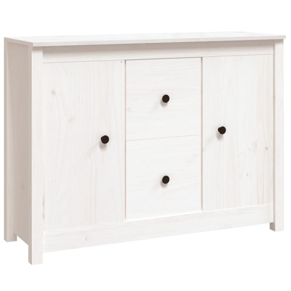 vidaXL Servantă, alb, 100x35x74 cm, lemn masiv de pin