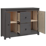 vidaXL Servantă, gri, 100x35x74 cm, lemn masiv de pin