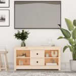 vidaXL Comodă TV, 103x36,5x52 cm, lemn masiv de pin