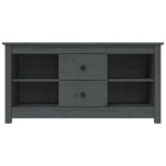 vidaXL Comodă TV, gri, 103x36,5x52 cm, lemn masiv de pin vidaXL Comodă TV, gri, 103x36,5x52 cm, lemn masiv de pin