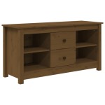 vidaXL Comodă TV, maro miere, 103x36,5x52 cm, lemn masiv de pin vidaXL Comodă TV, maro miere, 103x36,5x52 cm, lemn masiv de pin