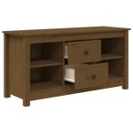 vidaXL Comodă TV, maro miere, 103x36,5x52 cm, lemn masiv de pin vidaXL Comodă TV, maro miere, 103x36,5x52 cm, lemn masiv de pin