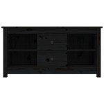 vidaXL Comodă TV, negru, 103x36,5x52 cm, lemn masiv de pin
