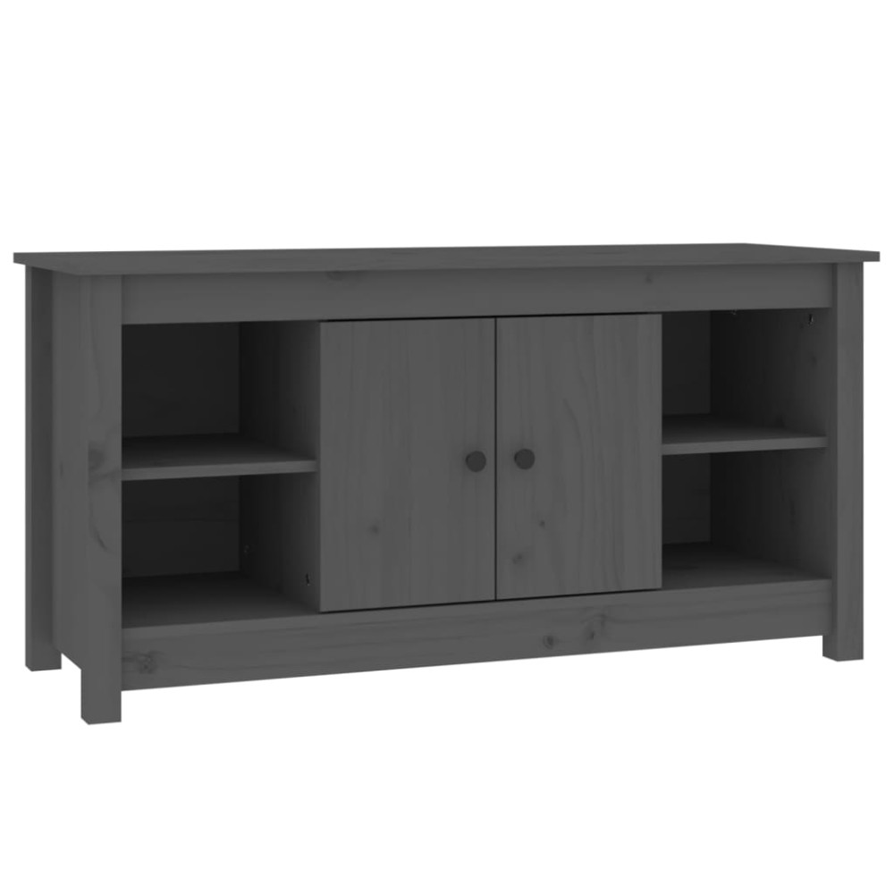 vidaXL Comodă TV, gri, 103x36,5x52 cm, lemn masiv de pin