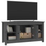 vidaXL Comodă TV, gri, 103x36,5x52 cm, lemn masiv de pin vidaXL Comodă TV, gri, 103x36,5x52 cm, lemn masiv de pin