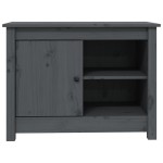 vidaXL Comodă TV, gri, 70x36,5x52 cm, lemn masiv de pin vidaXL Comodă TV, gri, 70x36,5x52 cm, lemn masiv de pin