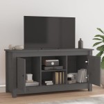 vidaXL Comodă TV, gri, 103x36,5x52 cm, lemn masiv de pin vidaXL Comodă TV, gri, 103x36,5x52 cm, lemn masiv de pin