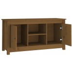 vidaXL Comodă TV, maro miere, 103x36,5x52 cm, lemn masiv de pin vidaXL Comodă TV, maro miere, 103x36,5x52 cm, lemn masiv de pin