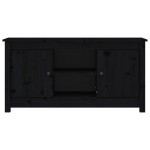 vidaXL Comodă TV, negru, 103x36,5x52 cm, lemn masiv de pin