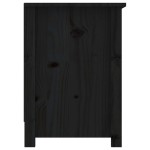 vidaXL Comodă TV, negru, 103x36,5x52 cm, lemn masiv de pin