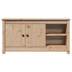 vidaXL Comodă TV, 103x36,5x52 cm, lemn masiv de pin vidaXL Comodă TV, 103x36,5x52 cm, lemn masiv de pin