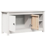 vidaXL Comodă TV, alb, 103x36,5x52 cm, lemn masiv de pin