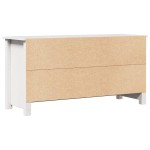 vidaXL Comodă TV, alb, 103x36,5x52 cm, lemn masiv de pin