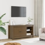 vidaXL Comodă TV, maro miere, 103x36,5x52 cm, lemn masiv de pin vidaXL Comodă TV, maro miere, 103x36,5x52 cm, lemn masiv de pin