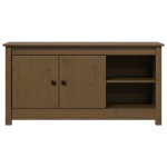 vidaXL Comodă TV, maro miere, 103x36,5x52 cm, lemn masiv de pin vidaXL Comodă TV, maro miere, 103x36,5x52 cm, lemn masiv de pin