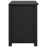 vidaXL Comodă TV, negru, 103x36,5x52 cm, lemn masiv de pin
