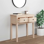 vidaXL Masă consolă, 70x35x75 cm, lemn masiv de pin