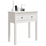 vidaXL Masă consolă, alb, 70x35x75 cm, lemn masiv de pin vidaXL Masă consolă, alb, 70x35x75 cm, lemn masiv de pin