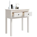 vidaXL Masă consolă, alb, 70x35x75 cm, lemn masiv de pin vidaXL Masă consolă, alb, 70x35x75 cm, lemn masiv de pin