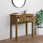 vidaXL Masă consolă, maro miere, 70x35x75 cm, lemn masiv de pin