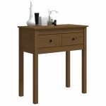 vidaXL Masă consolă, maro miere, 70x35x75 cm, lemn masiv de pin