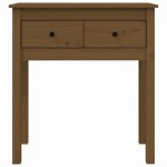 vidaXL Masă consolă, maro miere, 70x35x75 cm, lemn masiv de pin