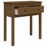 vidaXL Masă consolă, maro miere, 70x35x75 cm, lemn masiv de pin