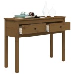 vidaXL Masă consolă, maro miere, 100x35x75 cm, lemn masiv de pin