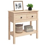 vidaXL Masă consolă, 75x35x75 cm, lemn masiv de pin vidaXL Masă consolă, 75x35x75 cm, lemn masiv de pin