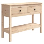vidaXL Masă consolă, 100x35x75 cm, lemn masiv de pin vidaXL Masă consolă, 100x35x75 cm, lemn masiv de pin