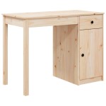 vidaXL Birou, 100x50x75 cm, lemn masiv de pin