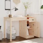 vidaXL Birou, 100x50x75 cm, lemn masiv de pin