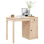 vidaXL Birou, 100x50x75 cm, lemn masiv de pin